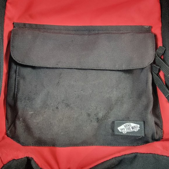Vans Off The Wall Unisex Red Backpack School Work Casual Travel Bag main image 7
